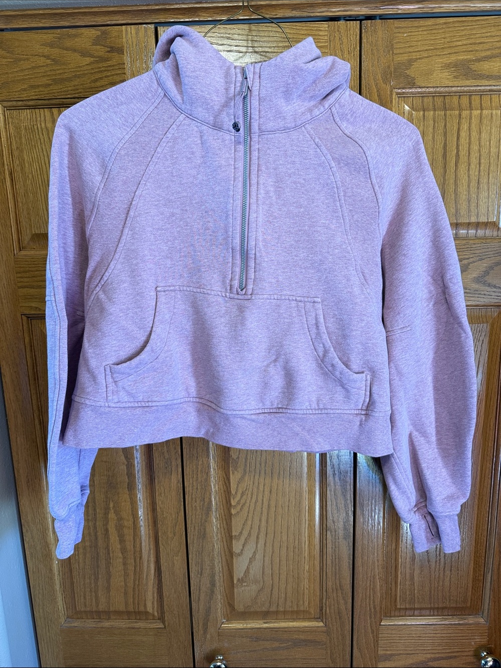 lululemon athletica Cropped Half-Zip Hoodie - Lavender-Size: M/L